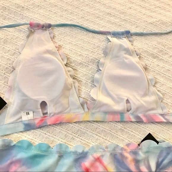 NWT $99 October Love | Mermaid Shell Bikini | Pastel Tie Dye - Picture 7 of 16